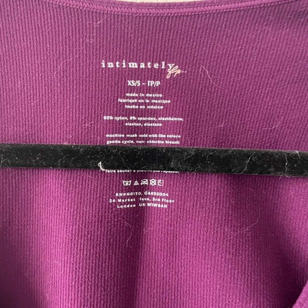 Free People Purple Long Sleeve Crop Top